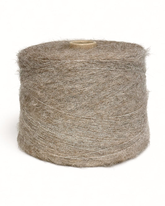 Soft Fawn — fluffy mohair yarn Antares on cone, 950m/100g