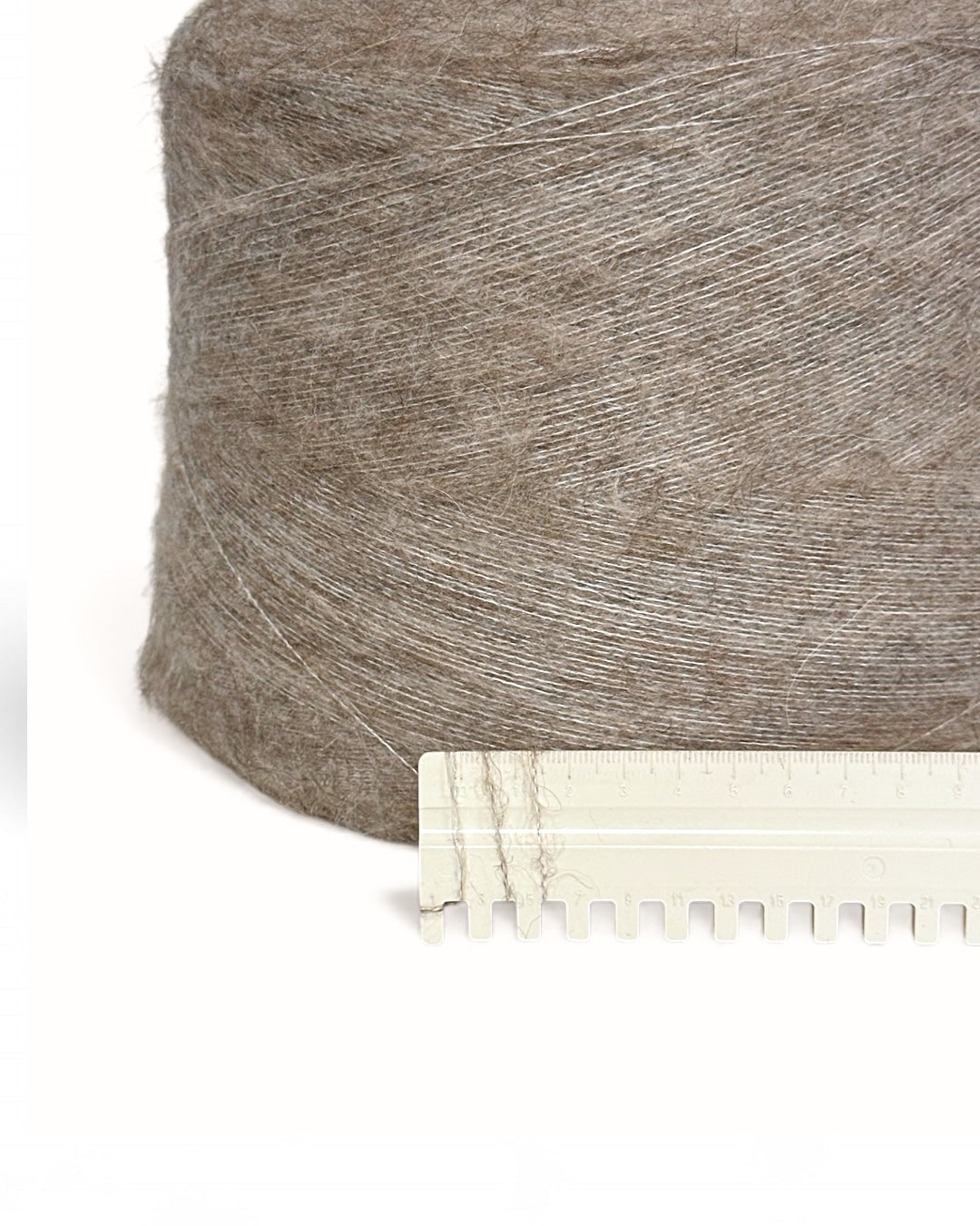 Soft Fawn — fluffy mohair yarn Antares on cone, 950m/100g