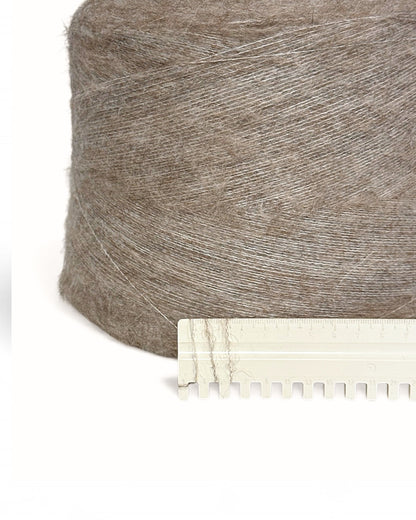 Soft Fawn — fluffy mohair yarn Antares on cone, 950m/100g