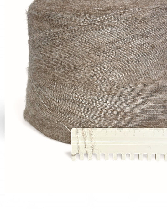 Soft Fawn — fluffy mohair yarn Antares on cone, 950m/100g