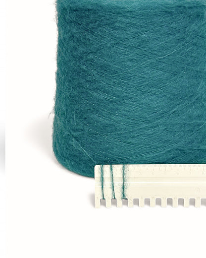 Deep Teal Breeze — fluffy mohair yarn Marzia on cone, 900m/100g