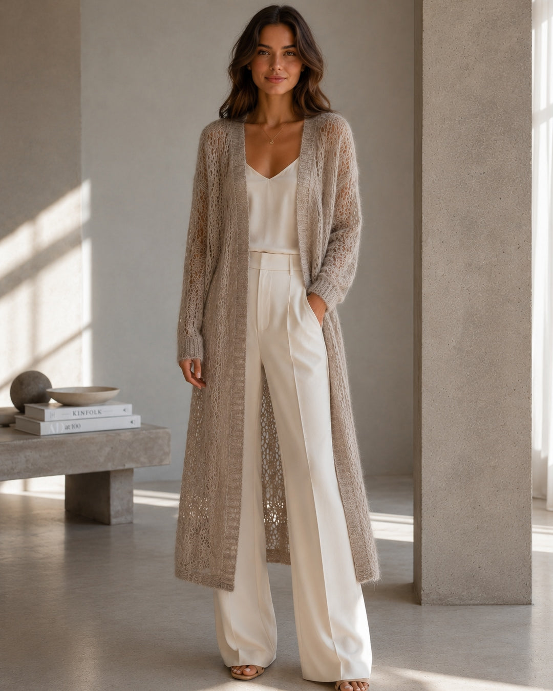 Soft Fawn — filato di mohair soffice Antares su cono, 900 m/100 g