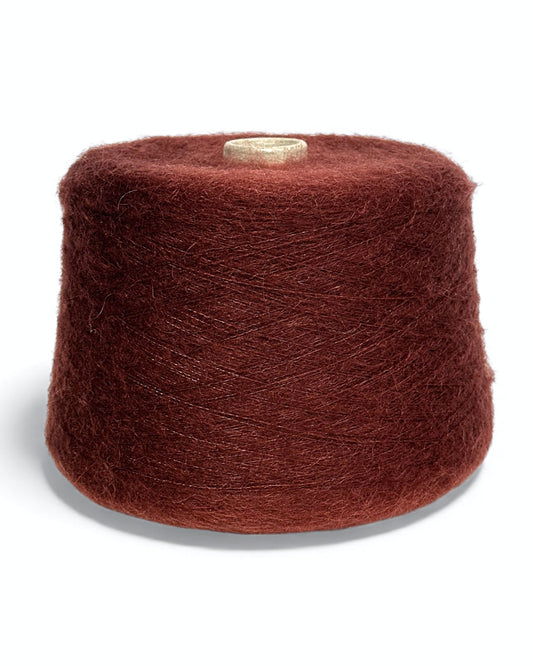 Rusty Chestnut — fluffy mohair yarn Dallas on cone, 950m/100g