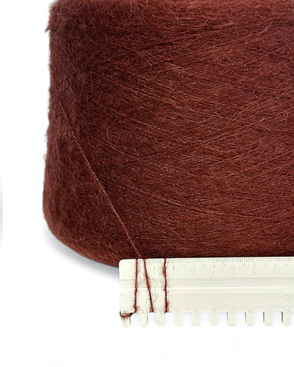 Rusty Chestnut — fluffy mohair yarn Dallas on cone, 950m/100g