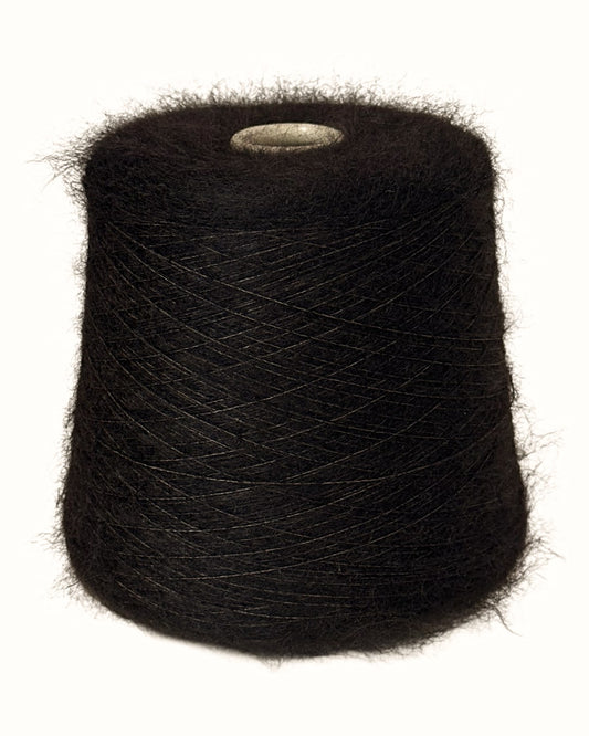 Dark Cacao Mohair Silk Yarn — 70% Mohair / 30% Silk, 850 m / 100 g
