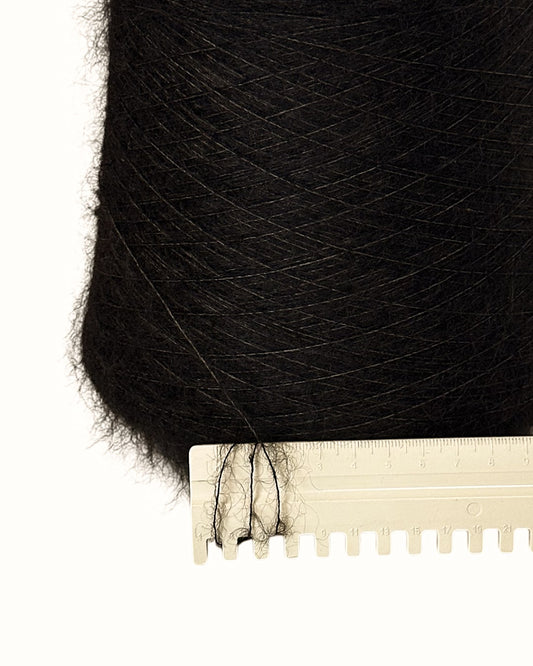 Dark Cacao Mohair Silk Yarn — 70% Mohair / 30% Silk, 850 m / 100 g