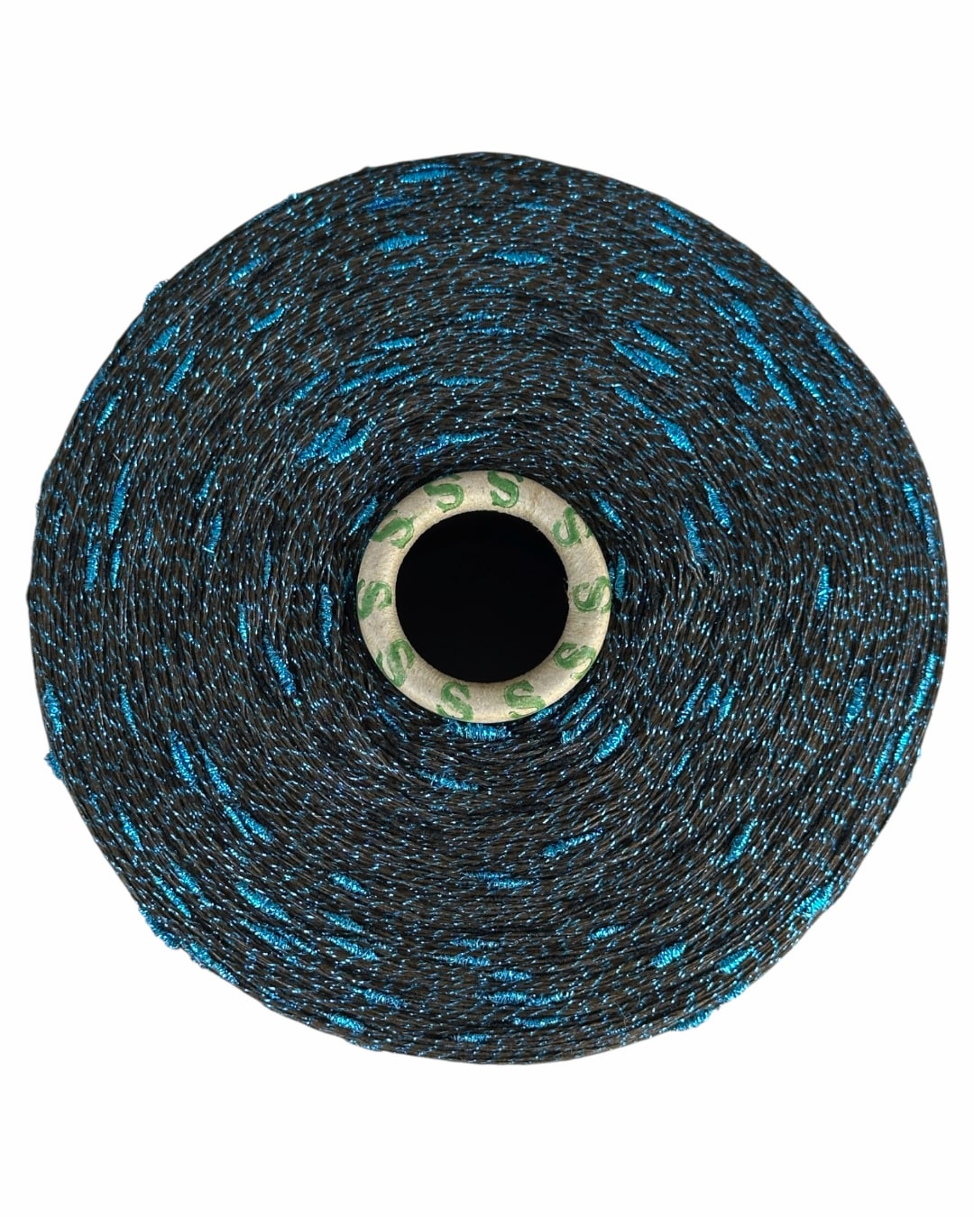 Roll of black and blue abrasive paper on a white background
