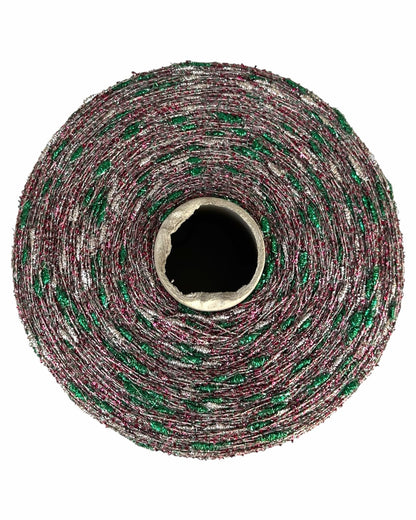 Roll of abrasive paper with a metallic core on a white background