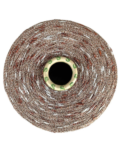 Roll of metal mesh with a central core on a white background