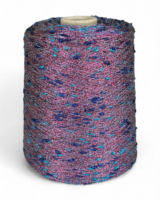 Electric Bloom knot yarn on cone