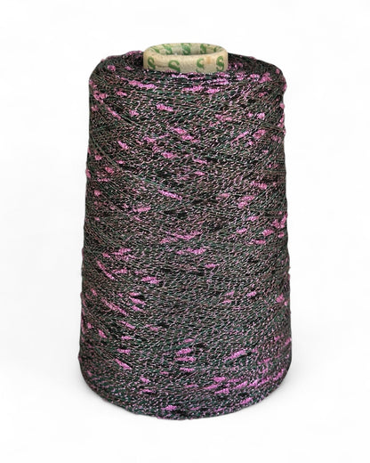 Cone of Stellina yarn in Berry Forest color