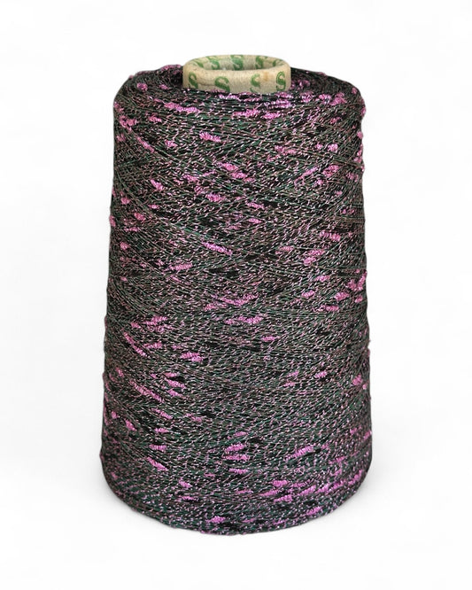 Cone of Stellina yarn in Berry Forest color