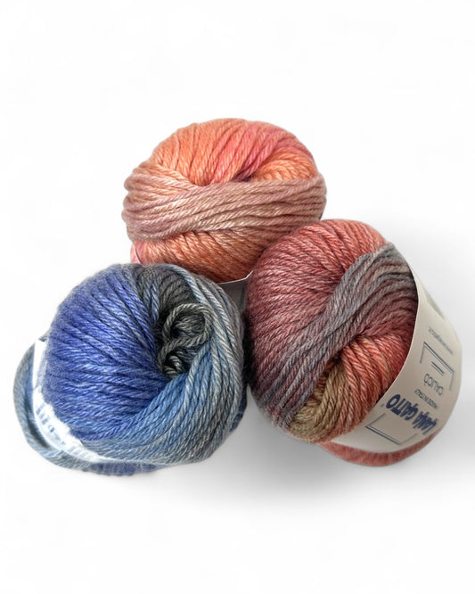 Lana Gatto Calicò - Un set di filati 115G, mix di colori