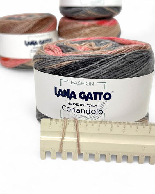 Lana Gatto Coriandolo, colore 9328, 100 g / 300 m