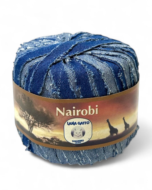 Lana Gatto Nairobi colore 8400 (jeans chiaro), 100% cotone