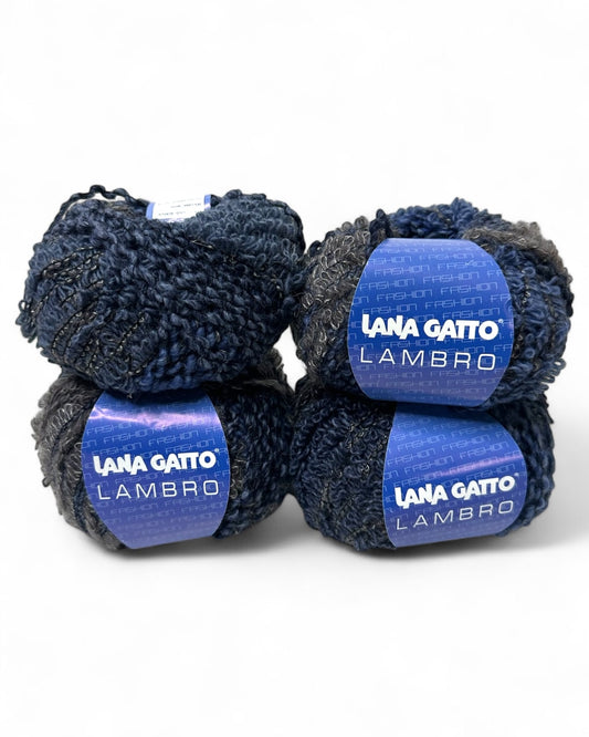 Lana Gatto Lambro Set di 4 gomitoli  – 180 g, Italia
