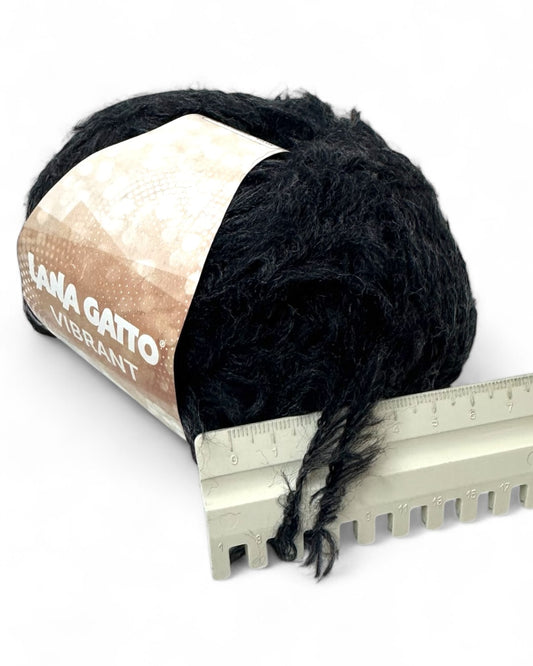 Lana Gatto Vibrant, nero — set di 4 gomitoli (175 g / 315 m)