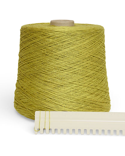 Linen Yarn Olive — natural linen yarn in a muted olive green shade (400 m / 100 g)