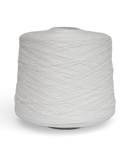 Linen Yarn Pure White — natural linen yarn in a clean white shade (400 m / 100 g)