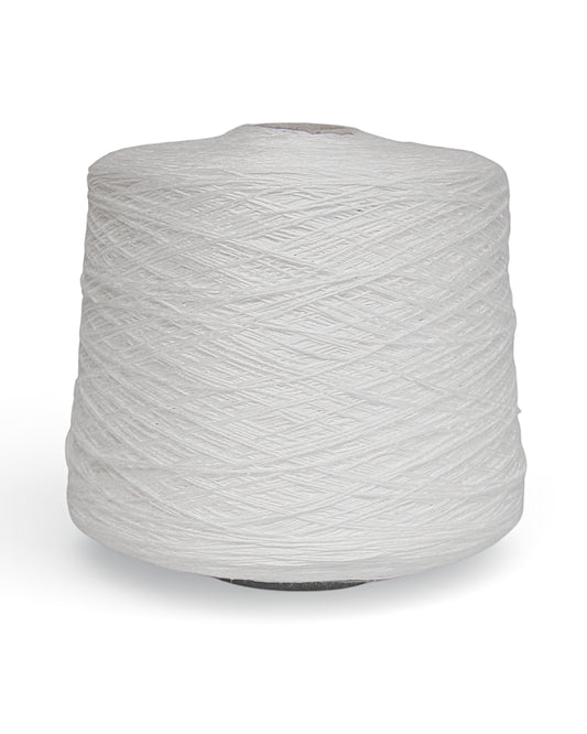 Linen Yarn Pure White — natural linen yarn in a clean white shade (400 m / 100 g)