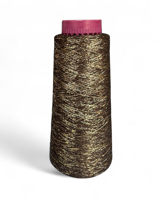 Cone of Antique Gold lurex yarn 100 g – fine glitter companion thread