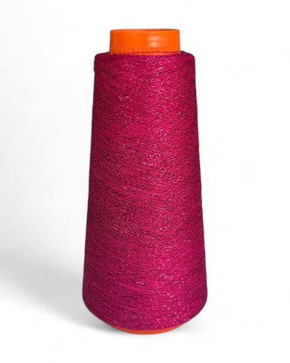 Cone of Crimson Shine lurex yarn – 100 g bright raspberry-red sparkle