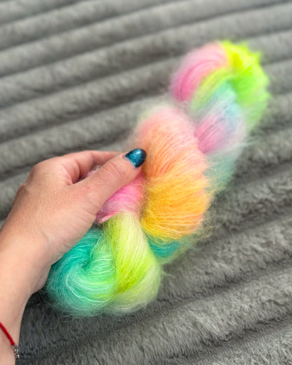 Superkid Mohair Silk MERCURIO color Prisma — hand-dyed luxury yarn