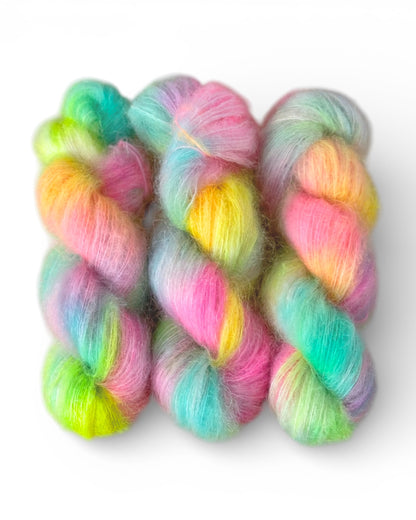 Superkid Mohair Silk MERCURIO color Prisma — hand-dyed luxury yarn