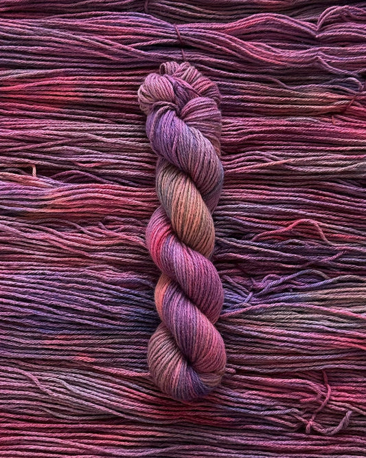 Merino Cashmere Cotton, color Fairy’s Kiss, Hand Dyed Yarn, 50g