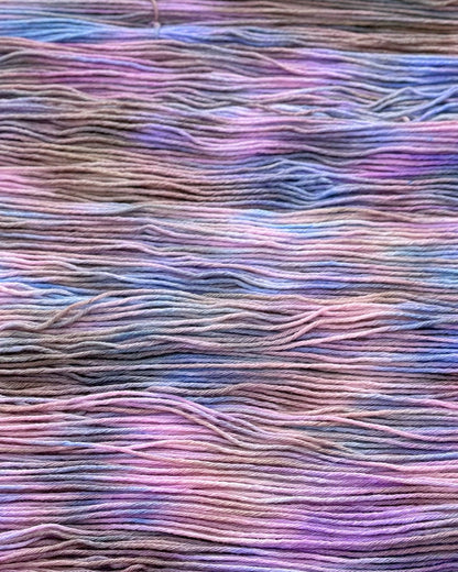 Merino Cashmere Cotton, color Lavender Dawn, Hand Dyed Yarn, 50g