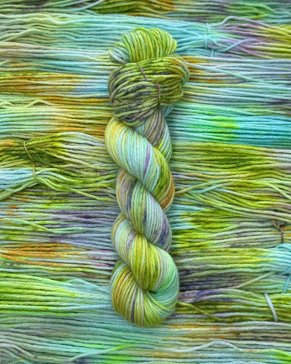 Merino Cashmere Cotton, color Hawaiian Breeze, Hand Dyed Yarn, 50g