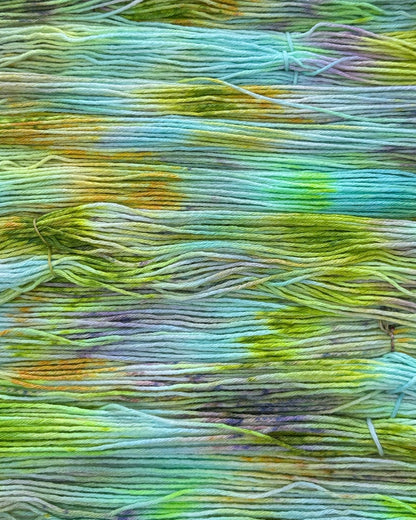 Merino Cashmere Cotton, color Hawaiian Breeze, Hand Dyed Yarn, 50g
