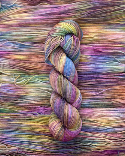 Filato di lana merino tinto a mano, colore Northern Lights Magic, 420 m, gomitolo 100 g