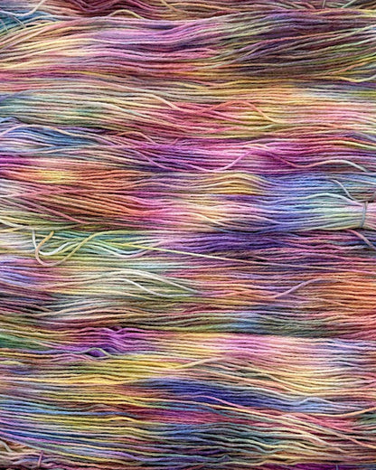 Filato di lana merino tinto a mano, colore Northern Lights Magic, 420 m, gomitolo 100 g