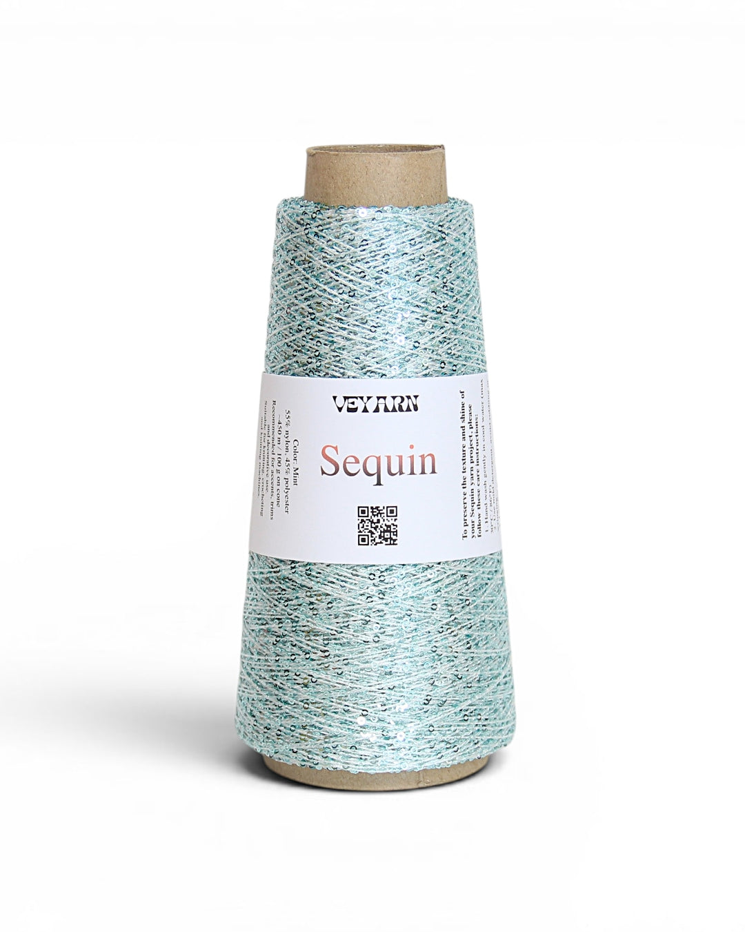 Delicate sparkle yarn on a light base for knitting & crochet