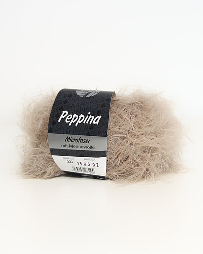 Lana Grossa Peppina — fluffy faux fur yarn, beige (003)