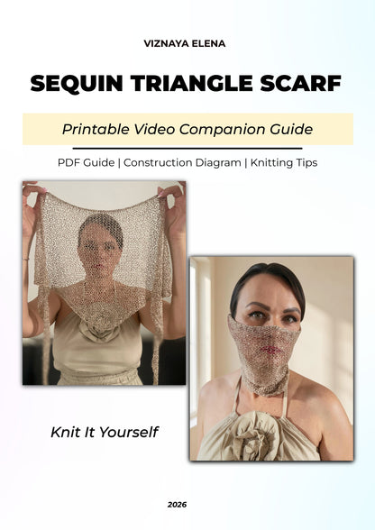Sequin Triangle Scarf – Guida di supporto al videotutorial (PDF stampabile)
