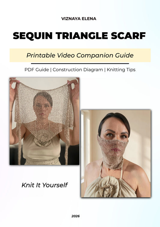 Sequin Triangle Scarf – Video Companion Guide (Printable PDF)