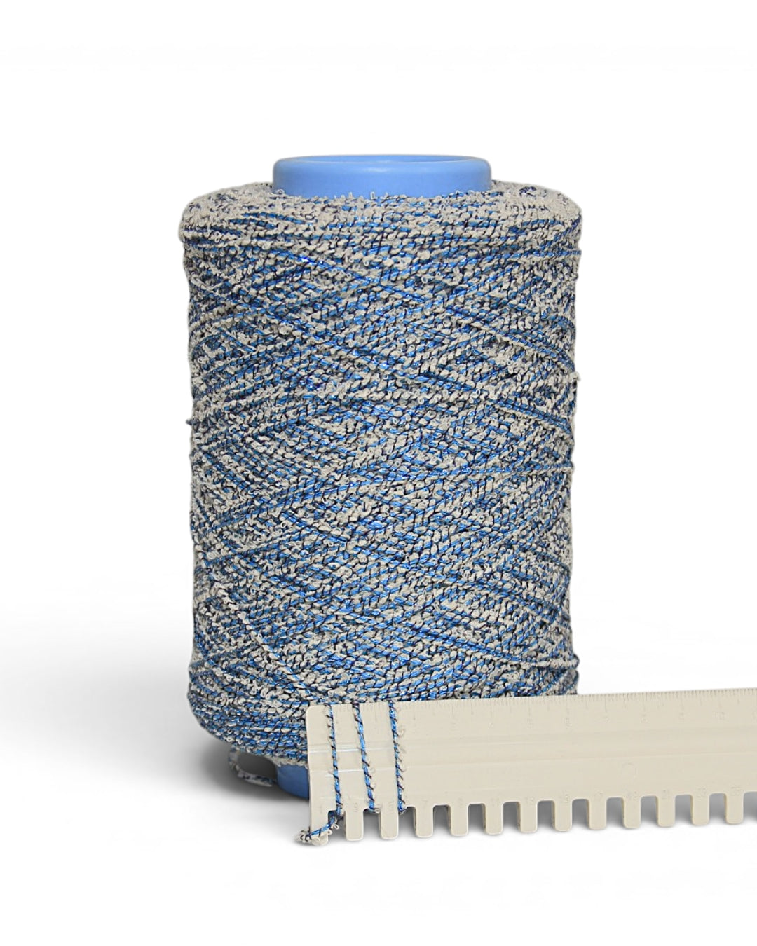 Bouclé Designer Yarn with Lurex — Textured Cotton Blend for Summer Knits and Accessories