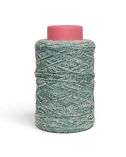 Bouclé Designer Yarn with Lurex — Textured Cotton Blend for Summer Knits and Accessories