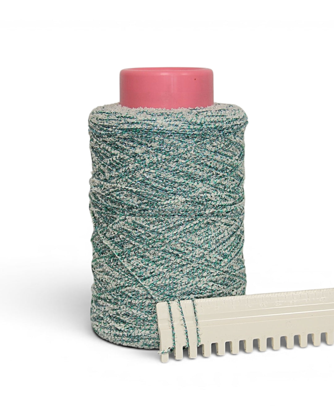 Bouclé Designer Yarn with Lurex — Textured Cotton Blend for Summer Knits and Accessories