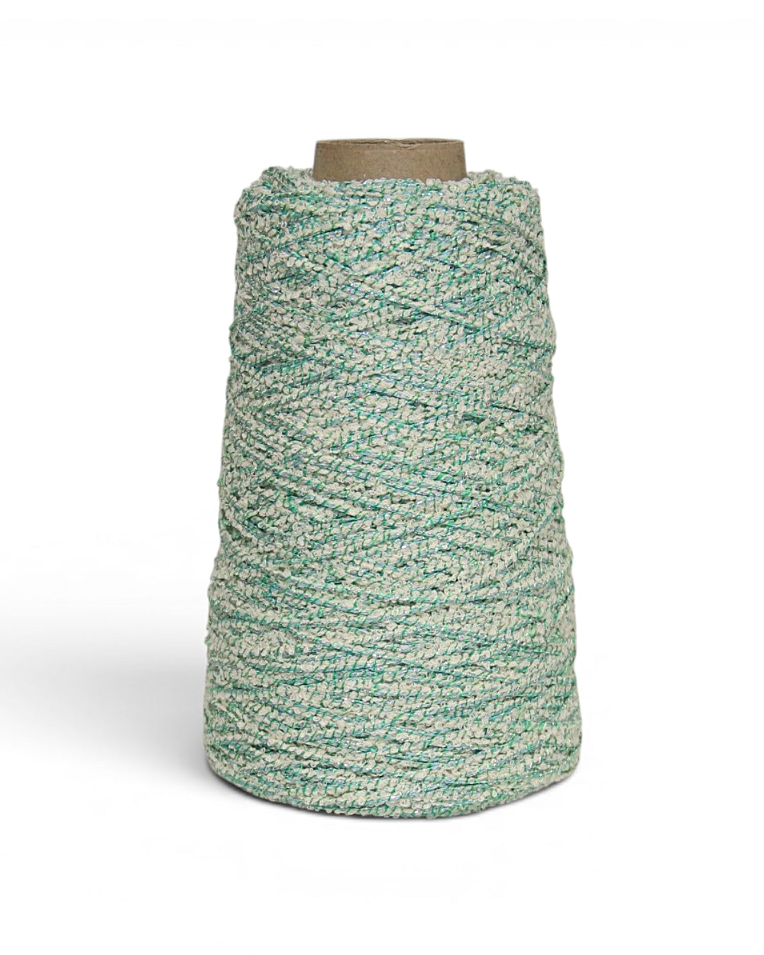 Bouclé Designer Yarn with Lurex — Textured Cotton Blend for Summer Knits and Accessories
