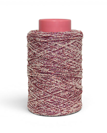 Bouclé Designer Yarn with Lurex — Textured Cotton Blend for Summer Knits and Accessories
