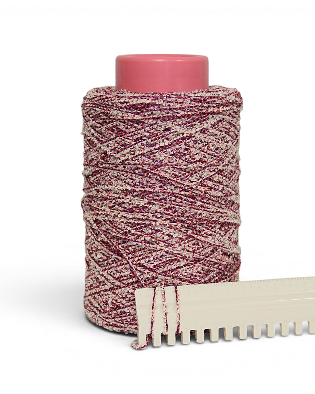 Bouclé Designer Yarn with Lurex — Textured Cotton Blend for Summer Knits and Accessories