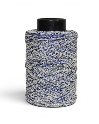 Bouclé Designer Yarn with Lurex — Textured Cotton Blend for Summer Knits and Accessories
