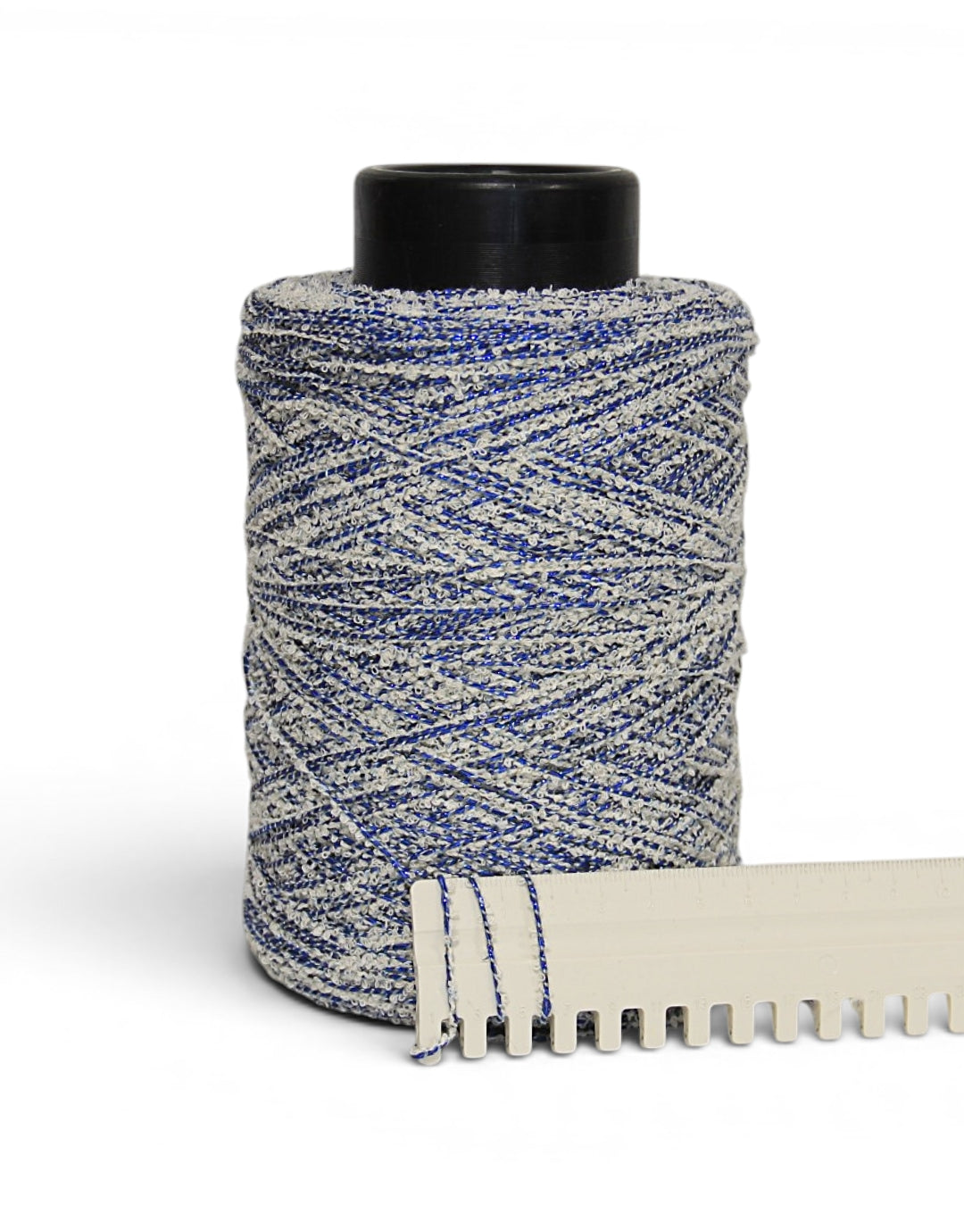 Bouclé Designer Yarn with Lurex — Textured Cotton Blend for Summer Knits and Accessories