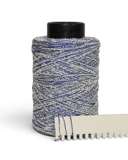 Bouclé Designer Yarn with Lurex — Textured Cotton Blend for Summer Knits and Accessories