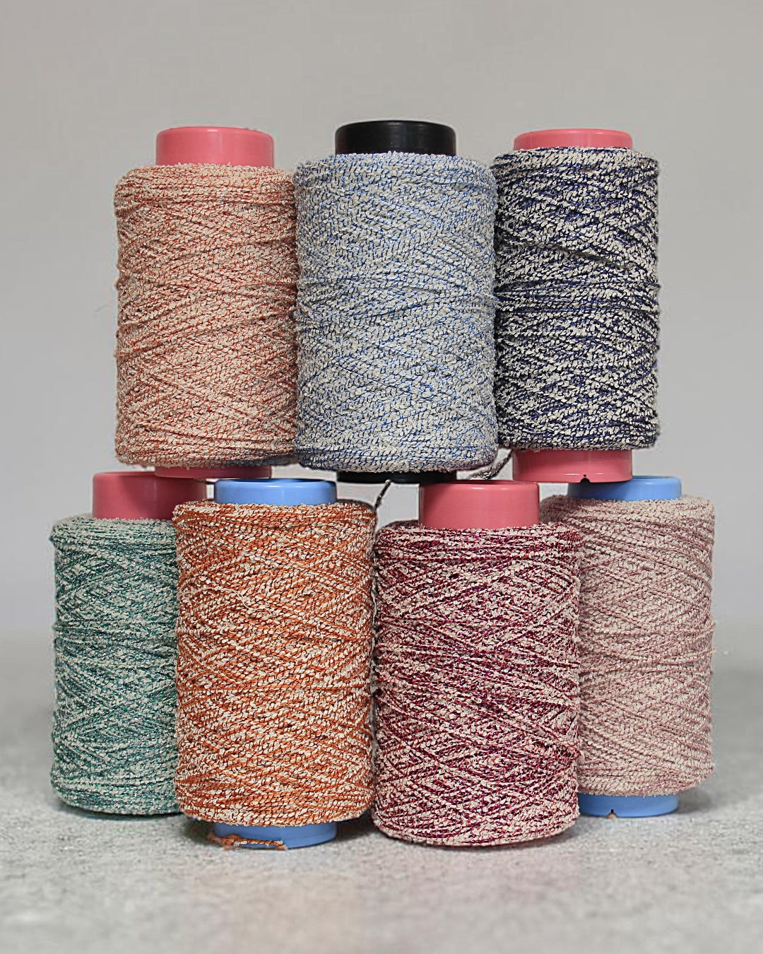 Bouclé Designer Yarn with Lurex — Textured Cotton Blend for Summer Knits and Accessories