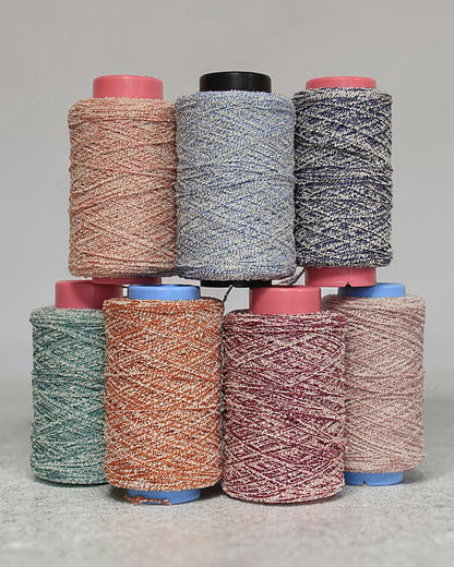 Bouclé Designer Yarn with Lurex — Textured Cotton Blend for Summer Knits and Accessories