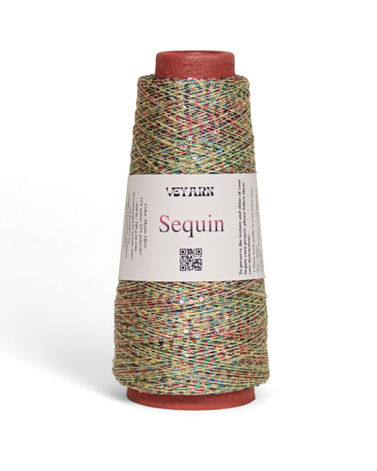 Mystic Olive — sequin yarn from the Sequino collection